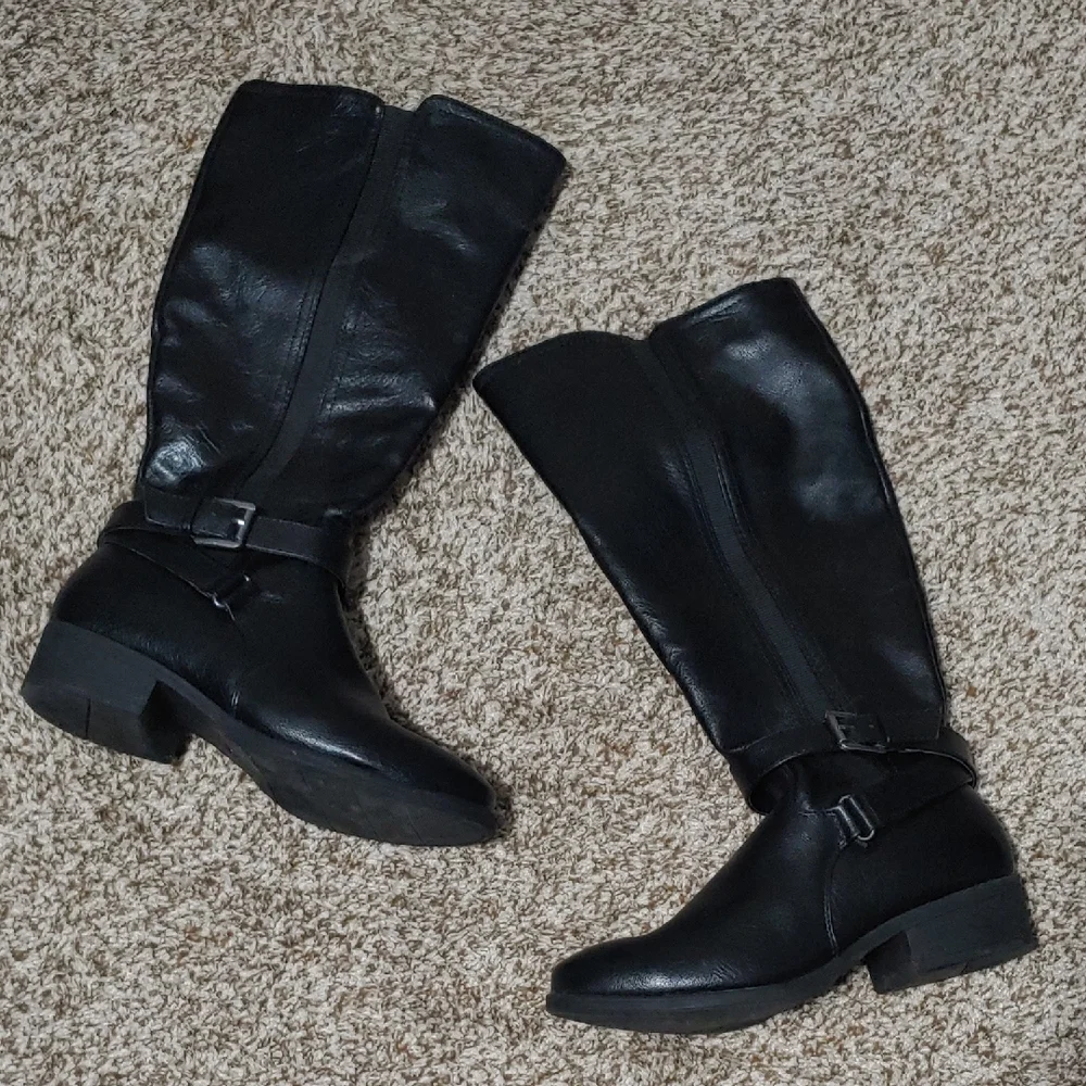 Croft And Barrow Women's Tall Black Boots Size 6.5